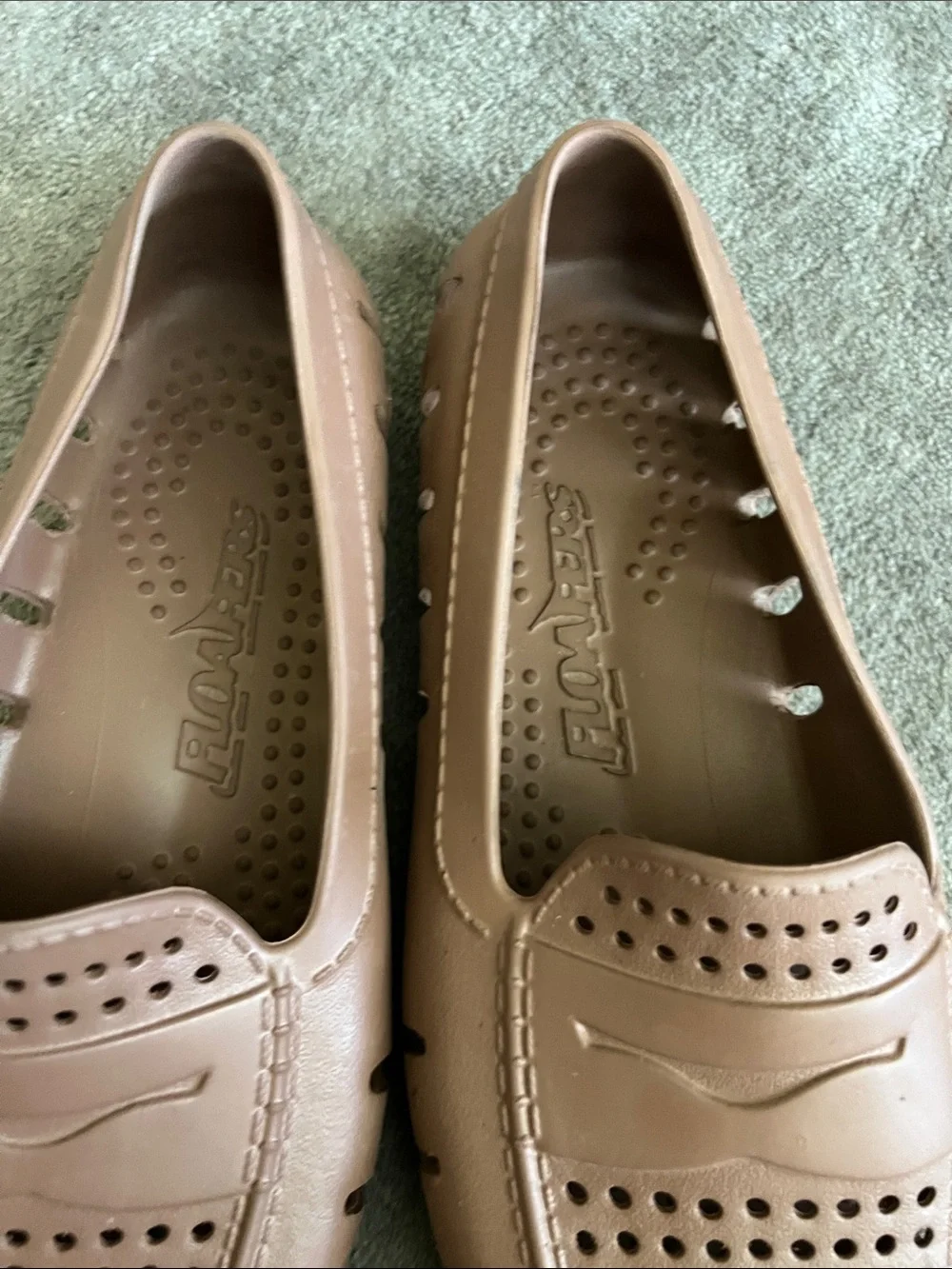 Men’s Perforated Boat Shoes - Tan